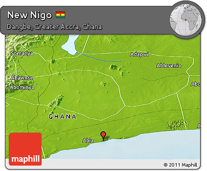 Physical Panoramic Map of New Nigo