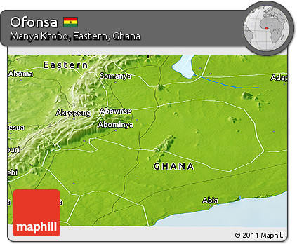 Physical Panoramic Map of Ofonsa