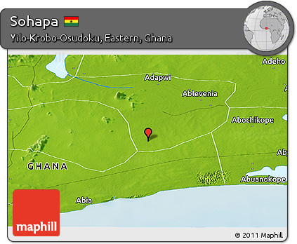 Physical Panoramic Map of Sohapa