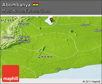 Physical Panoramic Map of Abombanya