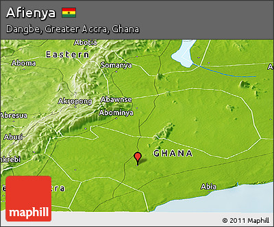 Physical Panoramic Map of Afienya