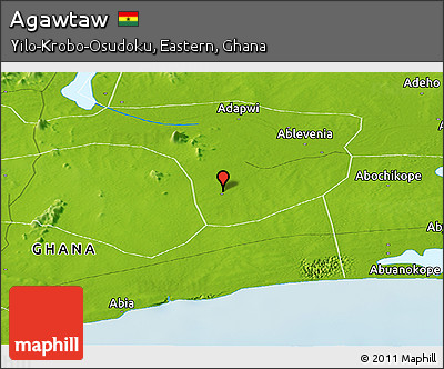 Physical Panoramic Map of Agawtaw