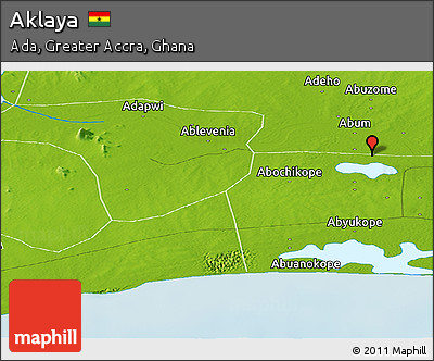 Physical Panoramic Map of Aklaya