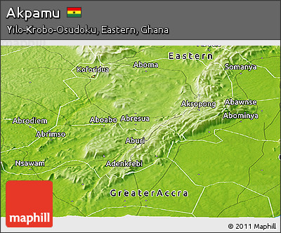 Physical Panoramic Map of Akpamu