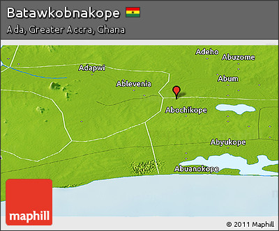 Physical Panoramic Map of Batawkobnakope