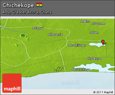 Physical Panoramic Map of Chichekope