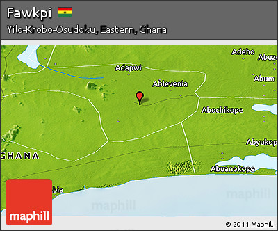 Physical Panoramic Map of Fawkpi