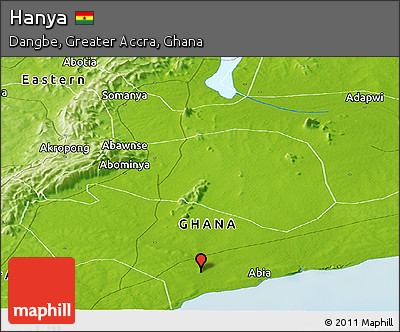 Physical Panoramic Map of Hanya