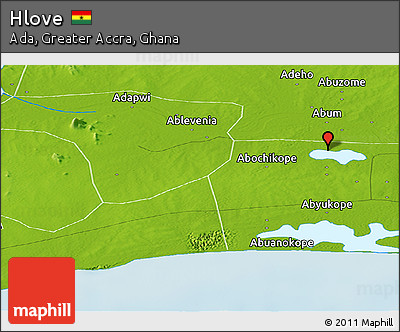Physical Panoramic Map of Hlove