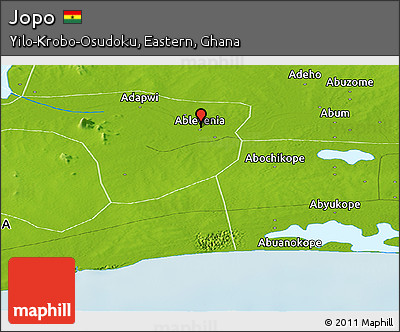 Physical Panoramic Map of Jopo