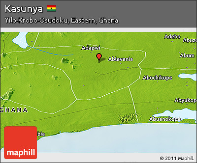 Physical Panoramic Map of Kasunya