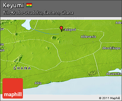 Physical Panoramic Map of Keyumi