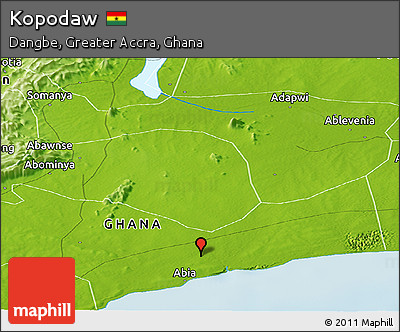 Physical Panoramic Map of Kopodaw