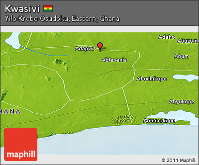 Physical Panoramic Map of Kwasivi