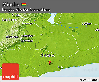Physical Panoramic Map of Miocho