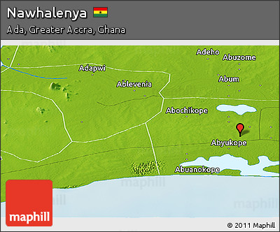 Physical Panoramic Map of Nawhalenya