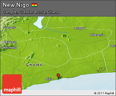 Physical Panoramic Map of New Nigo