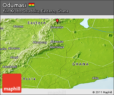 Physical Panoramic Map of Odumasi