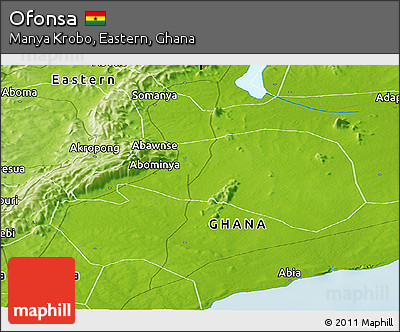 Physical Panoramic Map of Ofonsa