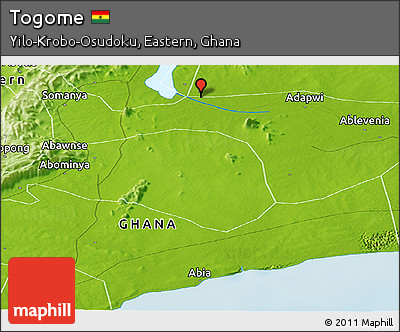 Physical Panoramic Map of Togome