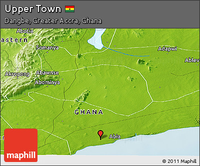 Physical Panoramic Map of Upper Town