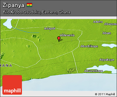 Physical Panoramic Map of Zipanya