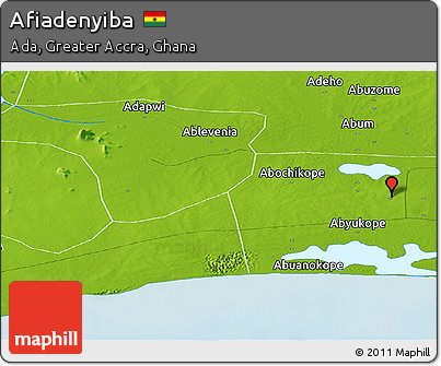 Physical Panoramic Map of Afiadenyiba
