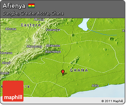 Physical Panoramic Map of Afienya