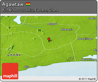 Physical Panoramic Map of Agawtaw