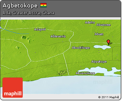Physical Panoramic Map of Agbetokope