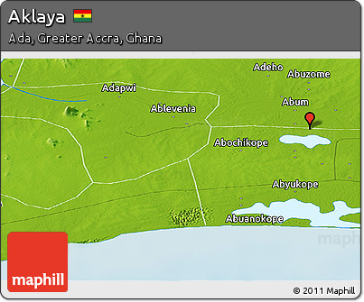 Physical Panoramic Map of Aklaya