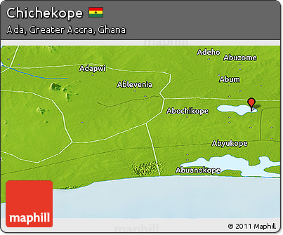 Physical Panoramic Map of Chichekope
