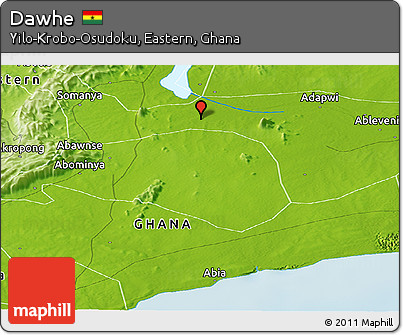 Physical Panoramic Map of Dawhe