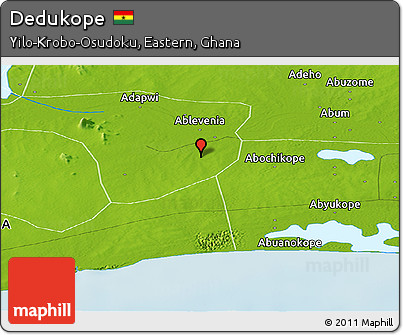 Physical Panoramic Map of Dedukope