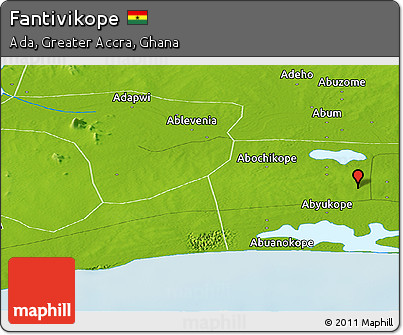 Physical Panoramic Map of Fantivikope