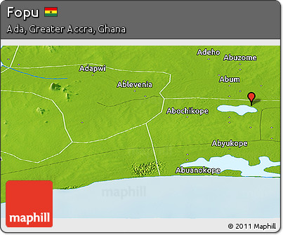 Physical Panoramic Map of Fopu