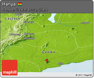 Physical Panoramic Map of Hanya