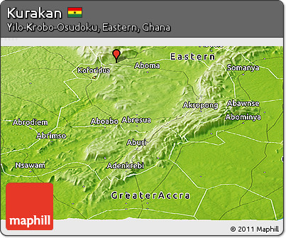Physical Panoramic Map of Kurakan