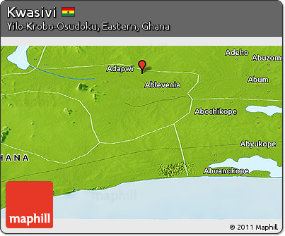 Physical Panoramic Map of Kwasivi