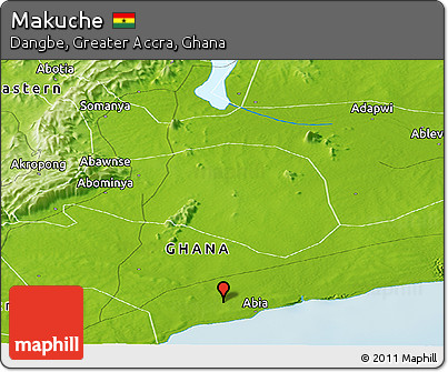 Physical Panoramic Map of Makuche