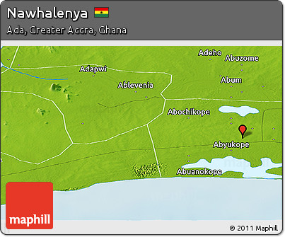 Physical Panoramic Map of Nawhalenya