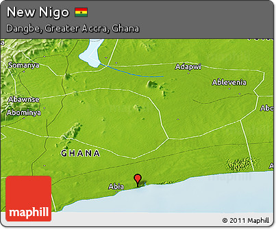 Physical Panoramic Map of New Nigo