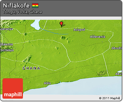 Physical Panoramic Map of Niflakofe