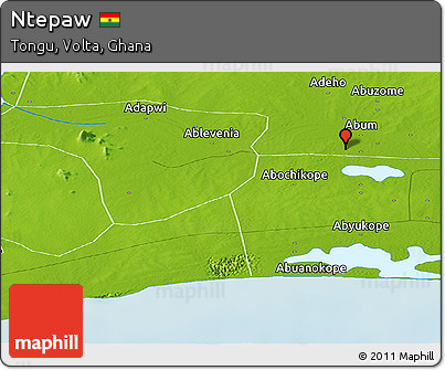 Physical Panoramic Map of Ntepaw