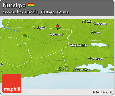 Physical Panoramic Map of Nutekpo