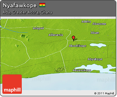 Physical Panoramic Map of Nyafawkope