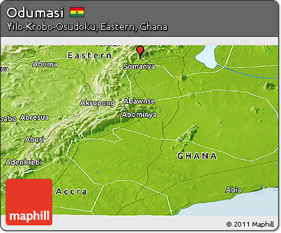 Physical Panoramic Map of Odumasi