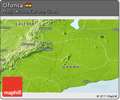 Physical Panoramic Map of Ofonsa