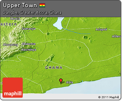 Physical Panoramic Map of Upper Town