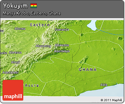 Physical Panoramic Map of Yokuyim